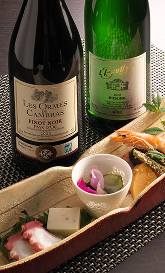 ワインと口取り