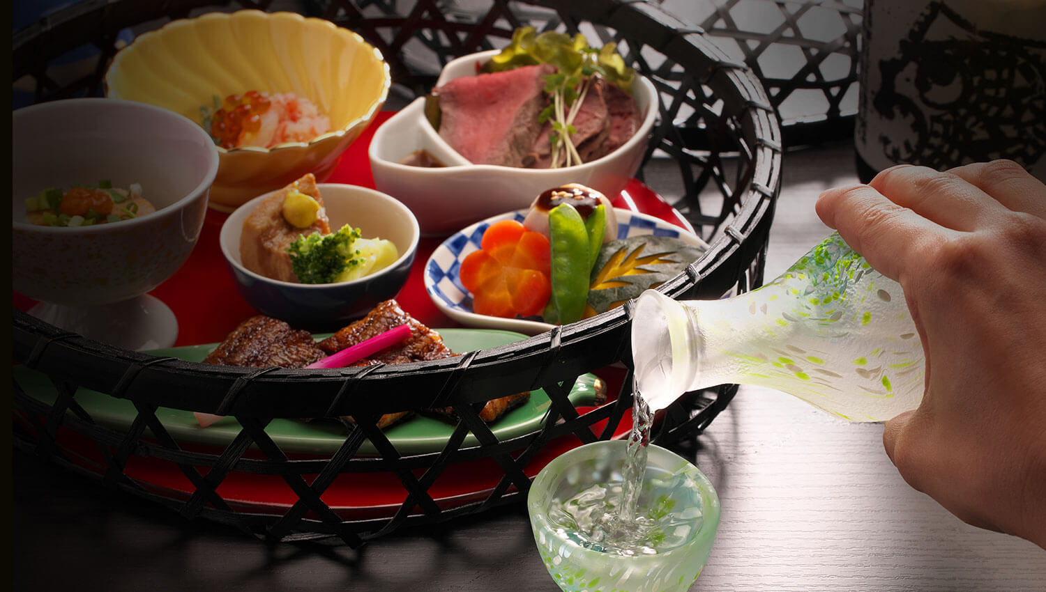 コースと日本酒